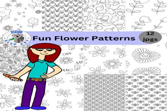 Download Floral Lineart Patterns Black and White - Linear Collection