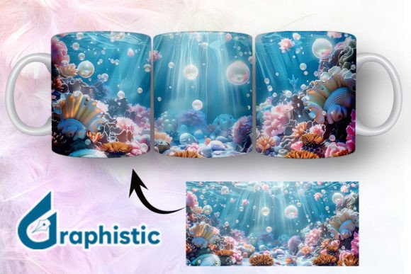 Download 3D Bubbles Pearl Sunset Mug Wrap 16 - Pearl Collection