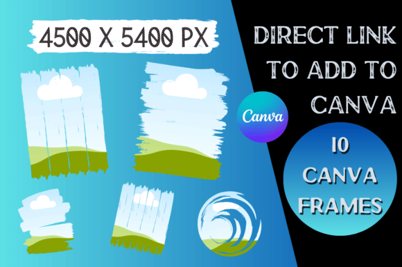 Download 10 Canva Frames - Brush Stroke Style - Frame Collection