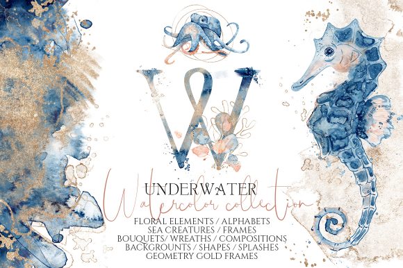 Download Underwater Watercolor Collection - Underwater Collection