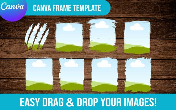 Download 8 Brushstroke Canva Frame Template - Frame Collection